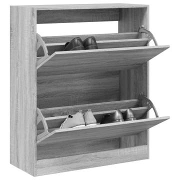 Shoe Cabinet Grey Sonoma - Stylish Storage Solution