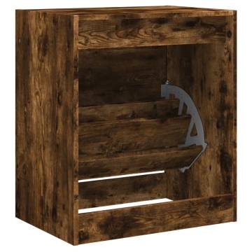 Shoe Cabinet Smoked Oak 60x42x69 cm | Organised Storage