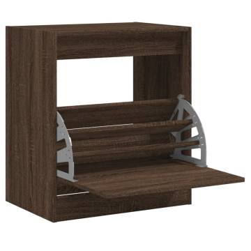 Shoe Cabinet Brown Oak - Compact & Stylish Storage Solution