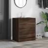 Shoe Cabinet Brown Oak - Compact & Stylish Storage Solution