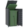  Wheelie Bin Storage for Single Bin Anthracite 69x79x117 cm Steel Colour anthracite Number of bins 1 