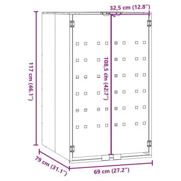 Wheelie Bin Storage for Single Bin - Anthracite Steel