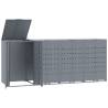 Wheelie Bin Storage for 4 Bins - Grey Steel | Hipo Market