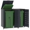  Wheelie Bin Storage for 2 Bins Anthracite 138x79x117 cm Steel Colour anthracite Number of bins 2 