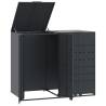 Stylish Wheelie Bin Storage for 2 Bins - Anthracite Steel