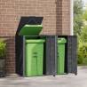 Stylish Wheelie Bin Storage for 2 Bins - Anthracite Steel