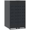 Stylish Wheelie Bin Storage for 2 Bins - Anthracite Steel