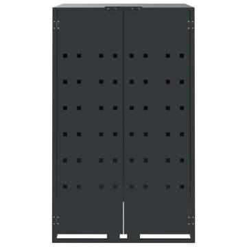 Stylish Wheelie Bin Storage for 2 Bins - Anthracite Steel