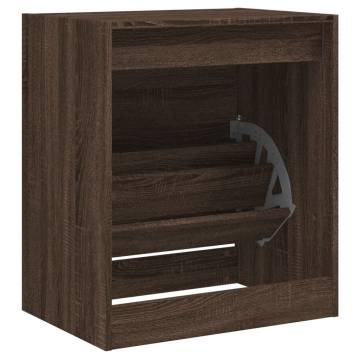 Shoe Cabinet Brown Oak - Compact & Stylish Storage Solution