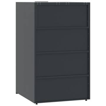 Stylish Wheelie Bin Storage for 2 Bins - Anthracite Steel