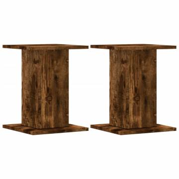 Speaker Stands 2 pcs Smoked Oak | Durable & Stylish Design