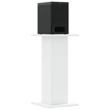 White Speaker Stands - 2 pcs, 30x30x60 cm - Durable & Stylish