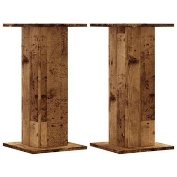 Stylish Speaker Stands - Old Wood 30x30x60 cm | Hipo Market