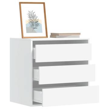 Corner Chest of Drawers White - 60x41x58 cm Engineered Wood