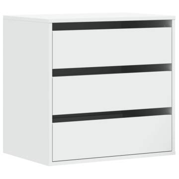 Corner Chest of Drawers White - 60x41x58 cm Engineered Wood