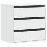 Corner Chest of Drawers White - 60x41x58 cm Engineered Wood