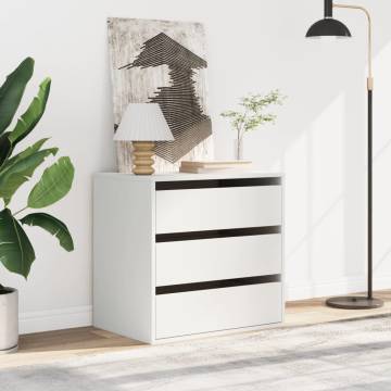 Corner Chest of Drawers White - 60x41x58 cm Engineered Wood