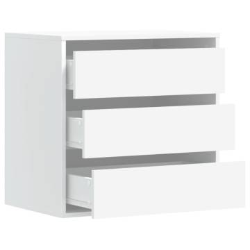 Corner Chest of Drawers White - 60x41x58 cm Engineered Wood