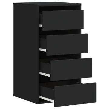 Corner Chest of Drawers Black | Elegant Storage Solution