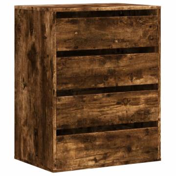 Corner Chest of Drawers in Smoked Oak – 60x41x76 cm