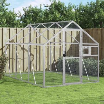 Aviary Silver 1.79x3x1.85m Aluminium - Safe & Spacious for Birds