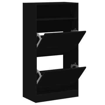 Shoe Cabinet Black 60x34x116 cm - Stylish & Space-Saving