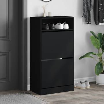 Shoe Cabinet Black 60x34x116 cm - Stylish & Space-Saving