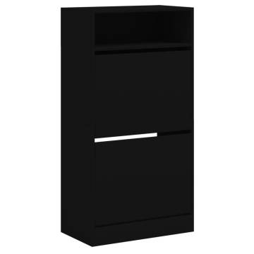 Shoe Cabinet Black 60x34x116 cm - Stylish & Space-Saving