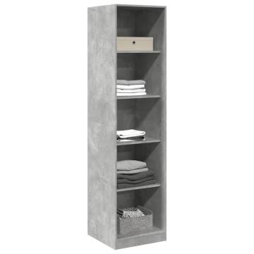 Concrete Grey Wardrobe 50x50x200 cm - Stylish Storage Solution