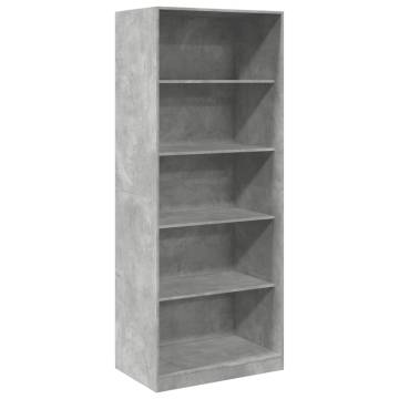 Stylish Concrete Grey Wardrobe - 80x50x200 cm | Hipomarket