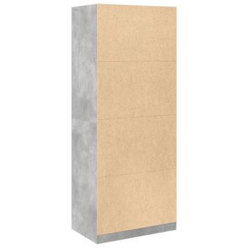 Stylish Concrete Grey Wardrobe - 80x50x200 cm | Hipomarket