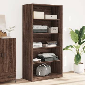 Stylish Brown Oak Wardrobe - 100x50x200 cm | HiPoMarket