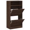 Shoe Cabinet Brown Oak 60x34x116 | Stylish Storage Solution