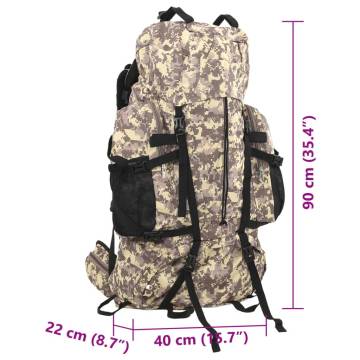 Hiking Backpack Camel Brown Camouflage 100L - Durable & Comfy