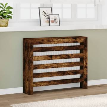 Radiator Cover Smoked Oak 104x20x82 cm - Stylish & Durable