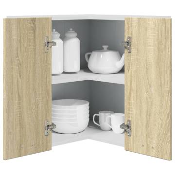 Hanging Corner Cabinet Sonoma Oak - 57x57x60 cm | HipoMarket