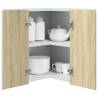 Hanging Corner Cabinet Sonoma Oak - 57x57x60 cm | HipoMarket