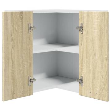 Hanging Corner Cabinet Sonoma Oak - 57x57x60 cm | HipoMarket