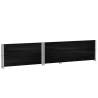 Pallet Collars 2 pcs Black 120x80 cm Solid Wood Pine - Hipomarket