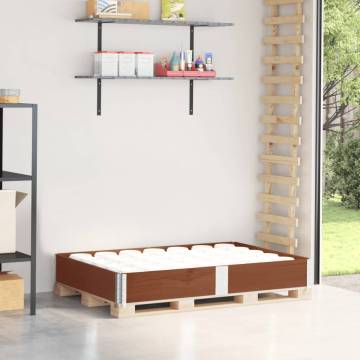 Pallet Collar Brown 150x100 cm - Solid Pine Wood Storage Solution