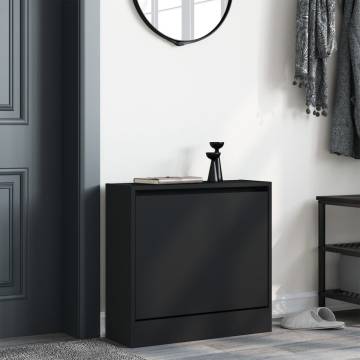 Shoe Cabinet Black 60x21x57 cm - Organised Storage Solution