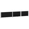 Pallet Collars 2 pcs Black 150x100 cm Solid Wood Pine