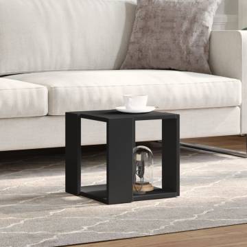 Stylish Black Coffee Table - 32x32x30 cm Engineered Wood