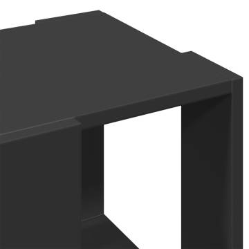 Stylish Black Coffee Table - 32x32x30 cm Engineered Wood