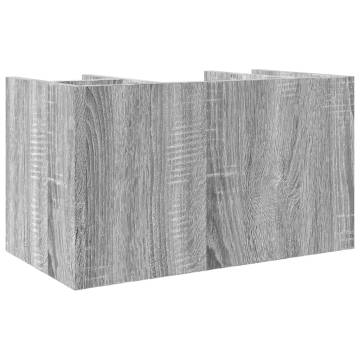 Desk Organiser Grey Sonoma - Durable Engineered Wood | Hipomarket