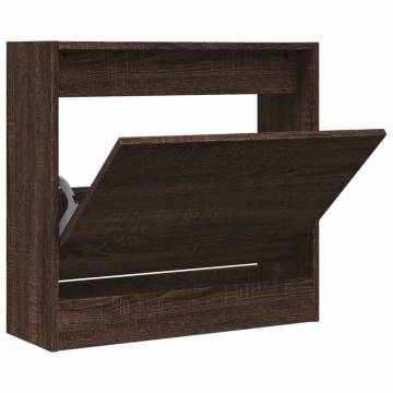 Shoe Cabinet Brown Oak - Compact Storage Solution | HipoMarket