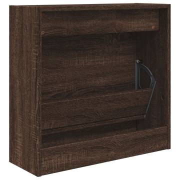 Shoe Cabinet Brown Oak - Compact Storage Solution | HipoMarket