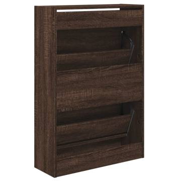 Shoe Cabinet Brown Oak - 60x21x87.5 cm | HipoMarket