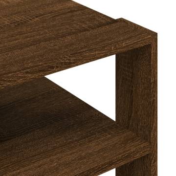 Stylish Brown Oak Coffee Table - 59.5x59.5x40 cm