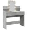 Stylish Dressing Table with LED - Concrete Grey 100x40 cm